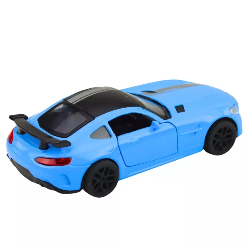 LEAN TOYS Sportwagen Metall mit Türen zum Öffnen, Lichtern und Geräuschen Blau 1:32