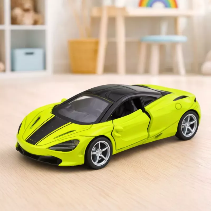 LEAN TOYS Sportwagen Metall Antrieb Lichter Geräusche Grün 1:32
