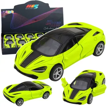 LEAN TOYS Sportwagen Metall Antrieb Lichter Geräusche Grün 1:32