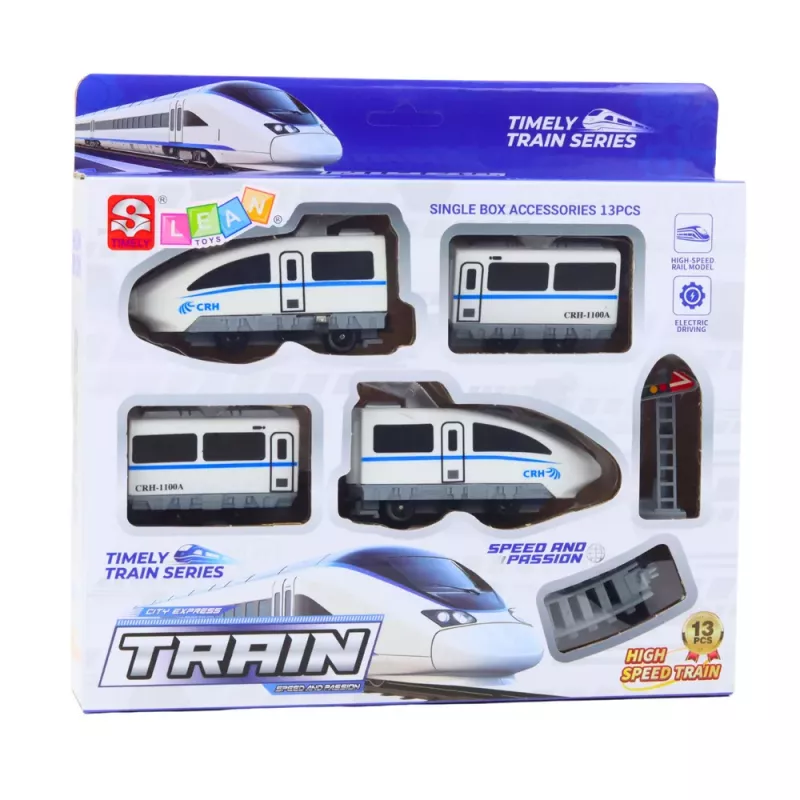 LEAN TOYS City Express Elektrischer Expresszug 13-teilige Eisenbahn