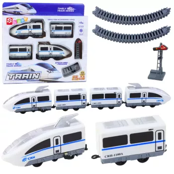 LEAN TOYS City Express Elektrischer Expresszug 13-teilige Eisenbahn