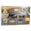 LEAN TOYS Elektrischer Zug Classic RC Zug mit Licht, Sound und Rauch, 206 cm Gleis, 24 Teile