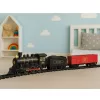 LEAN TOYS Elektrischer Zugset Lokomotive Waggons Gleise Lichter Geräusche