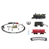 LEAN TOYS Elektrischer Zugset Lokomotive Waggons Gleise Lichter Geräusche