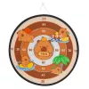 LEAN TOYS Capybara Dartboard Skill Game mit Klettbällen und Spielzeugpistolen 73,5 cm