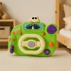 LEAN TOYS Interaktives Lenkrad für Kinder – Fahrsimulator mit Licht und Sound, Grün