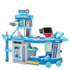 LEAN TOYS Arzt-Krankenhaus-Set im Koffer 2-in-1 mit Licht und Sound, Zubehör