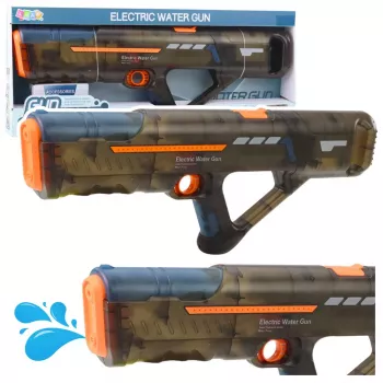 LEAN TOYS Elektrische Wasserpistole Gewehr Wiederaufladbar Transparent Schwarz 55 cm