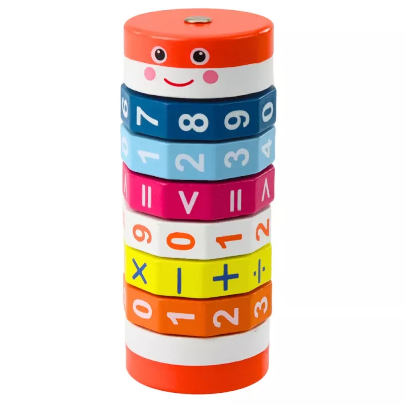 LEAN TOYS Lern-Mathe-Roller für Kinder Nuka Zählpuzzle - Blau