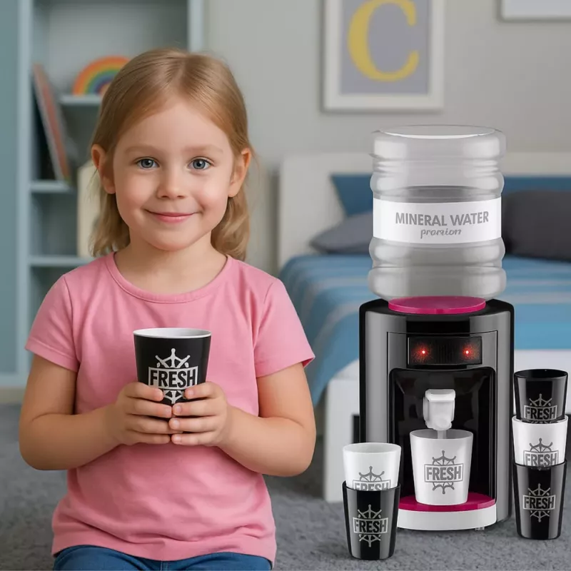 LEAN TOYS Spielzeug-Wasserspender für Kinder mit Licht und Sound Pink