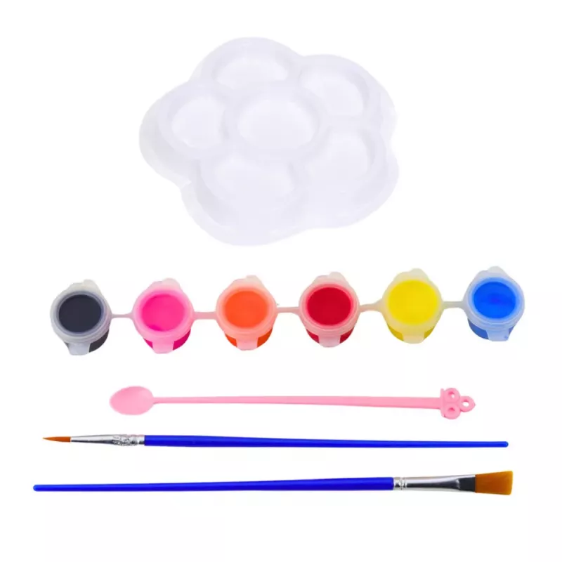LEAN TOYS Kreativset Hundenapf zum Bemalen, Farben, Pinsel, DIY, 6-teilig