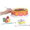 LEAN TOYS Kreativset Schale zum Bemalen Farben Pinsel DIY 6-teilig