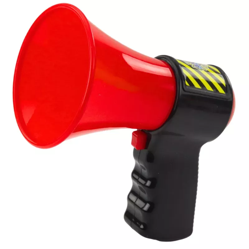 LEAN TOYS Interaktives Feuerwehr-Megafon für Kinder mit Soundeffekten