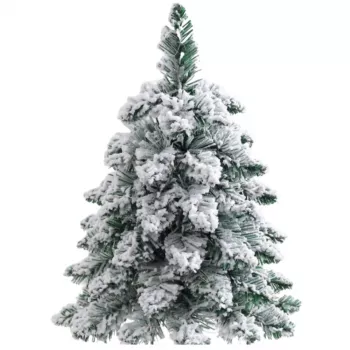 LEAN Dekorativer künstlicher Weihnachtsbaum auf Stamm mit Schnee 60 x 16 cm
