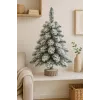 LEAN Dekorativer künstlicher Weihnachtsbaum auf Stamm mit Schnee 60 x 16 cm