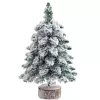 LEAN Dekorativer künstlicher Weihnachtsbaum auf Stamm mit Schnee 60 x 16 cm