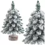 LEAN Dekorativer künstlicher Weihnachtsbaum auf Stamm mit Schnee 60 x 16 cm