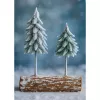 LEAN Weihnachtsbaum-Komposition Dekoration auf Stamm mit Schnee bedeckt 34 x 28 cm