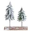 LEAN Weihnachtsbaum-Komposition Dekoration auf Stamm mit Schnee bedeckt 34 x 28 cm