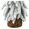 LEAN Dekorativer künstlicher Weihnachtsbaum auf schneebedecktem Stamm 20 x 9 cm