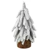 LEAN Dekorativer künstlicher Weihnachtsbaum auf schneebedecktem Stamm 20 x 9 cm