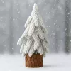 LEAN Dekorativer künstlicher Weihnachtsbaum auf schneebedecktem Stamm 20 x 9 cm