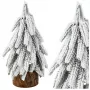 LEAN Dekorativer künstlicher Weihnachtsbaum auf Stamm mit Schnee 30 x 10 cm