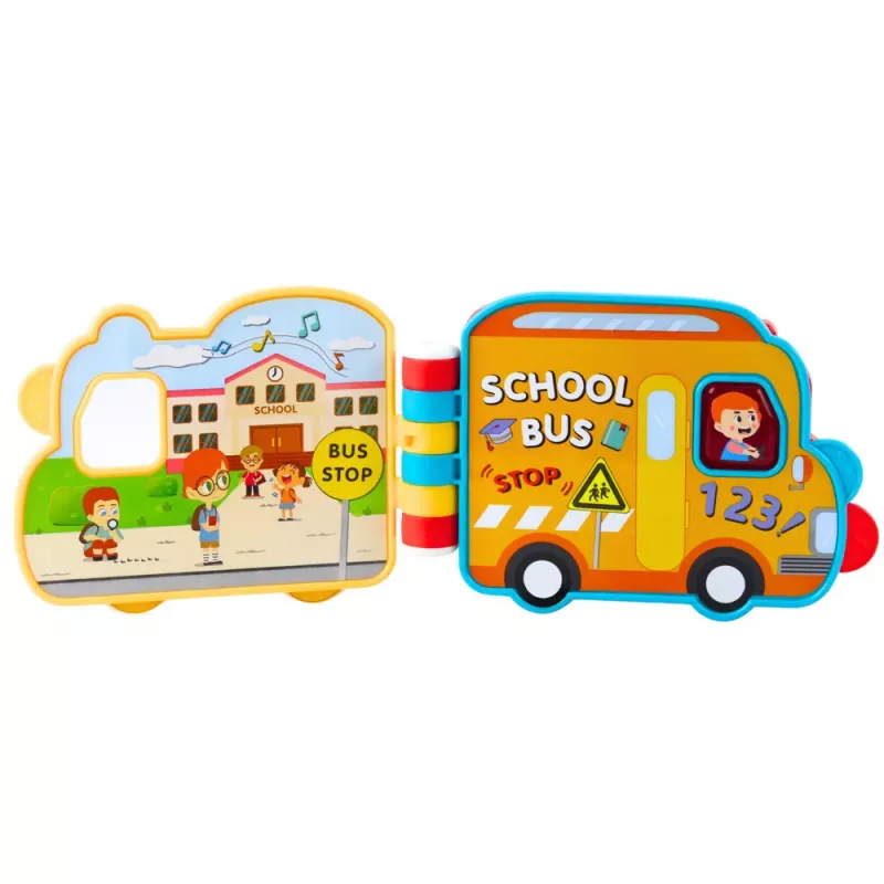 LEAN TOYS Interaktives Lernbuch Fahrzeuge Lichter Geräusche Bewegungselemente