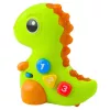 LEAN TOYS Interaktives Spielzeug für Kleinkinder Dinosaurier auf Rädern mit Licht und Sound
