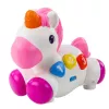 LEAN TOYS Interaktives Spielzeug für Kleinkinder Einhorn auf Rädern Licht und Sound