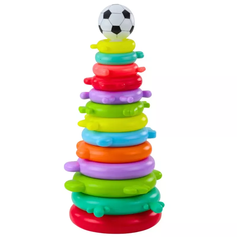 LEAN TOYS Pädagogisches Pyramiden-Puzzle-Ball-Sticker 13 Stufen Bunt