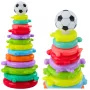 LEAN TOYS Pädagogisches Pyramiden-Puzzle-Ball-Sticker 13 Stufen Bunt