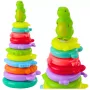 LEAN TOYS Lern-Pyramidenpuzzle Dinosaurier-Figuren-Aufkleber 12 Stufen