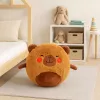 LEAN TOYS Hüpfball wachsendes Plüsch-Capybara Braun Pumpe 50 cm