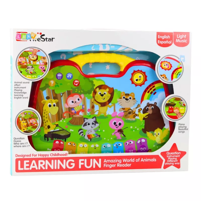 LEAN TOYS Interaktives Lernbrett Tierwelt Instrumente Klavier