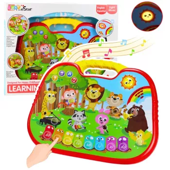 LEAN TOYS Interaktives Lernbrett Tierwelt Instrumente Klavier