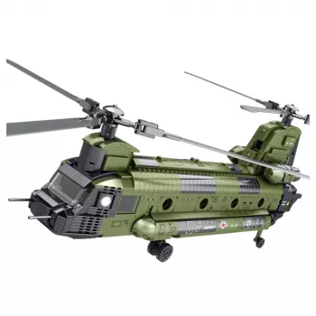 LEAN TOYS Bausteine-Set Militärhubschrauber CH-47 Chinook 1451 Teile