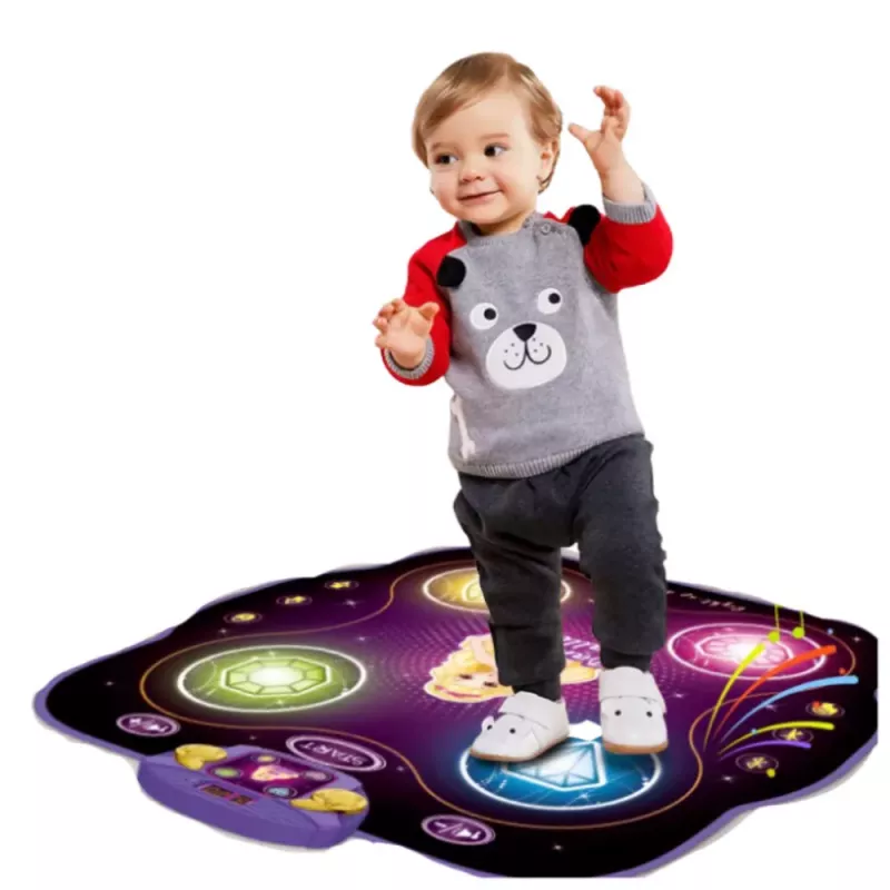 LEAN TOYS Interaktive Musik-Tanzmatte für Kinder mit Bluetooth 9 Spielstufen