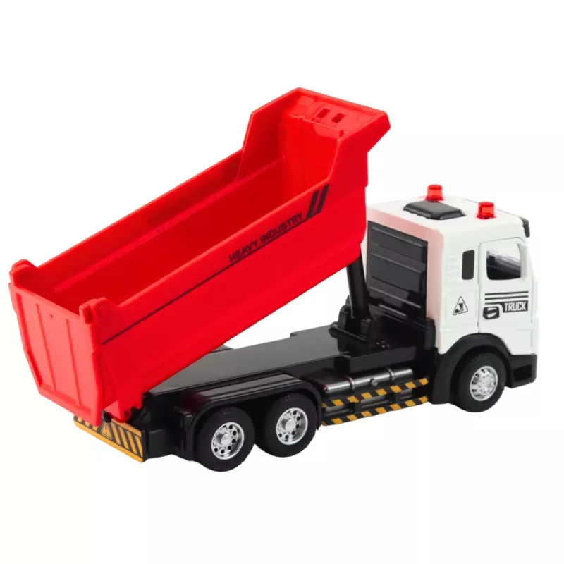 LEAN TOYS Truck Kipper mit Metallkabine, beweglicher Mulde, Lichtern und Geräuschen