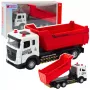 LEAN TOYS Truck Kipper mit Metallkabine, beweglicher Mulde, Lichtern und Geräuschen