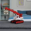 LEAN TOYS Raupenkran mit drehbarer Kabine, Licht, Sound, Metallhaken - RC-Baufahrzeug im Maßstab 1:14