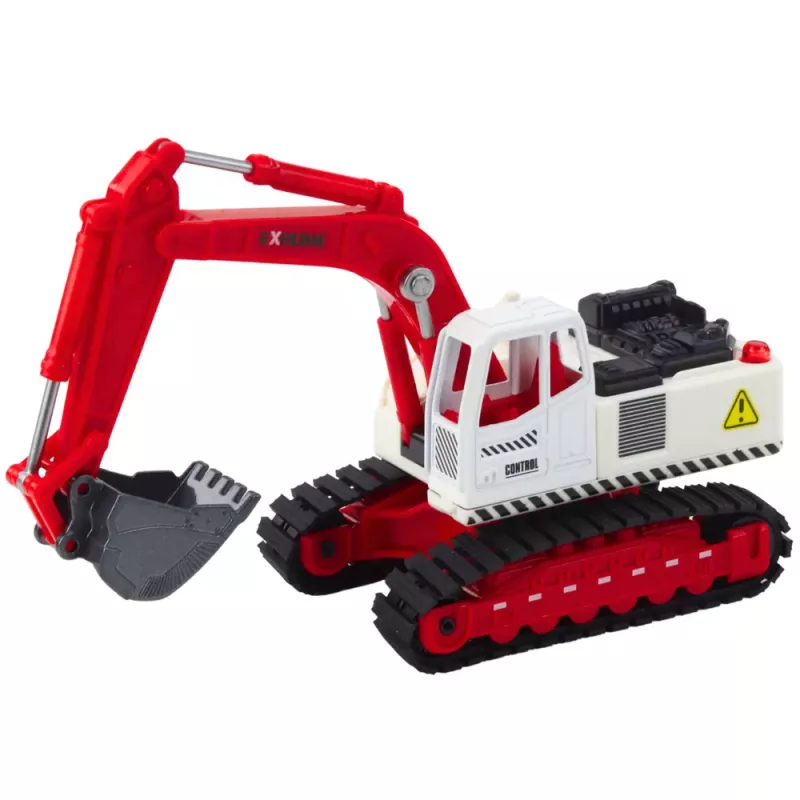 LEAN TOYS Metal Crawler Excavator mit beweglichem Schwenklöffel, Kabine, Lichtern, Geräuschen