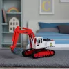 LEAN TOYS Metal Crawler Excavator mit beweglichem Schwenklöffel, Kabine, Lichtern, Geräuschen