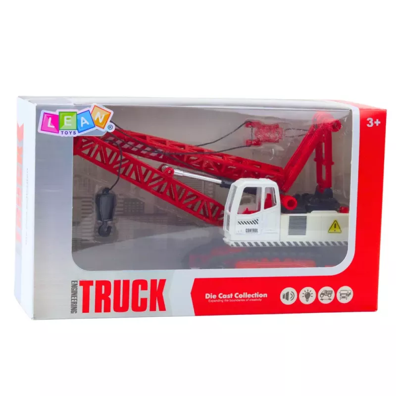 LEAN TOYS Raupenkran Truss Light Adjustment Sounds Metall 1:14 RC Baustellenfahrzeug