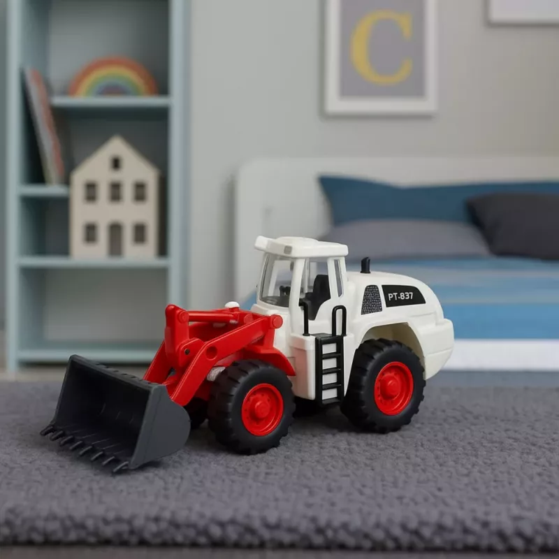 LEAN TOYS Construction Vehicle Excavator Bulldozer Movable Metal Bucket Lights Sounds