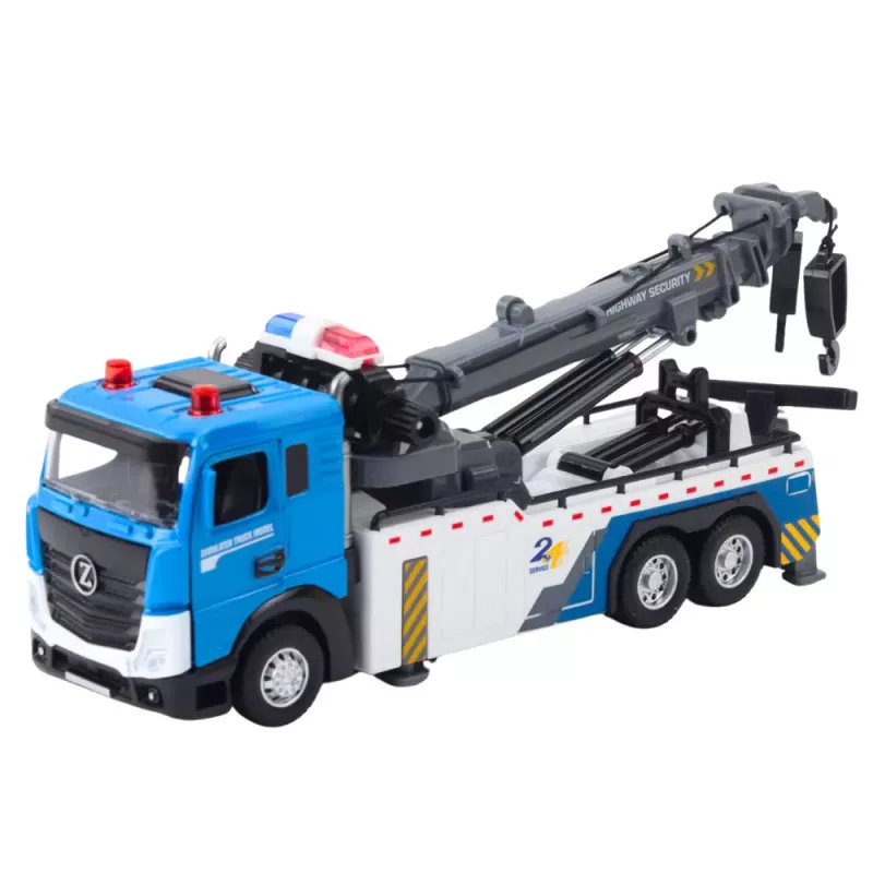 LEAN TOYS Fahrzeug-Boom-Truck Abschleppwagen Metallkabine Lichter Geräusche