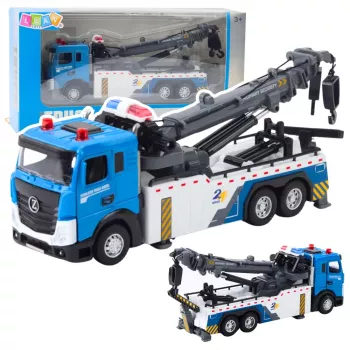 LEAN TOYS Fahrzeug-Boom-Truck Abschleppwagen Metallkabine Lichter Geräusche