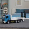 LEAN TOYS Transport-LKW Abschleppwagen mit beweglicher Plattform, Lichtern und Geräuschen