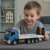 LEAN TOYS Transport-LKW Abschleppwagen mit beweglicher Plattform, Lichtern und Geräuschen