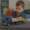 LEAN TOYS Abschleppwagen mit Metallkabine, Lichtern und Geräuschen